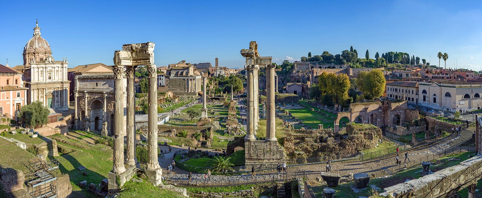 The ruins of the Roman Forum in Rome