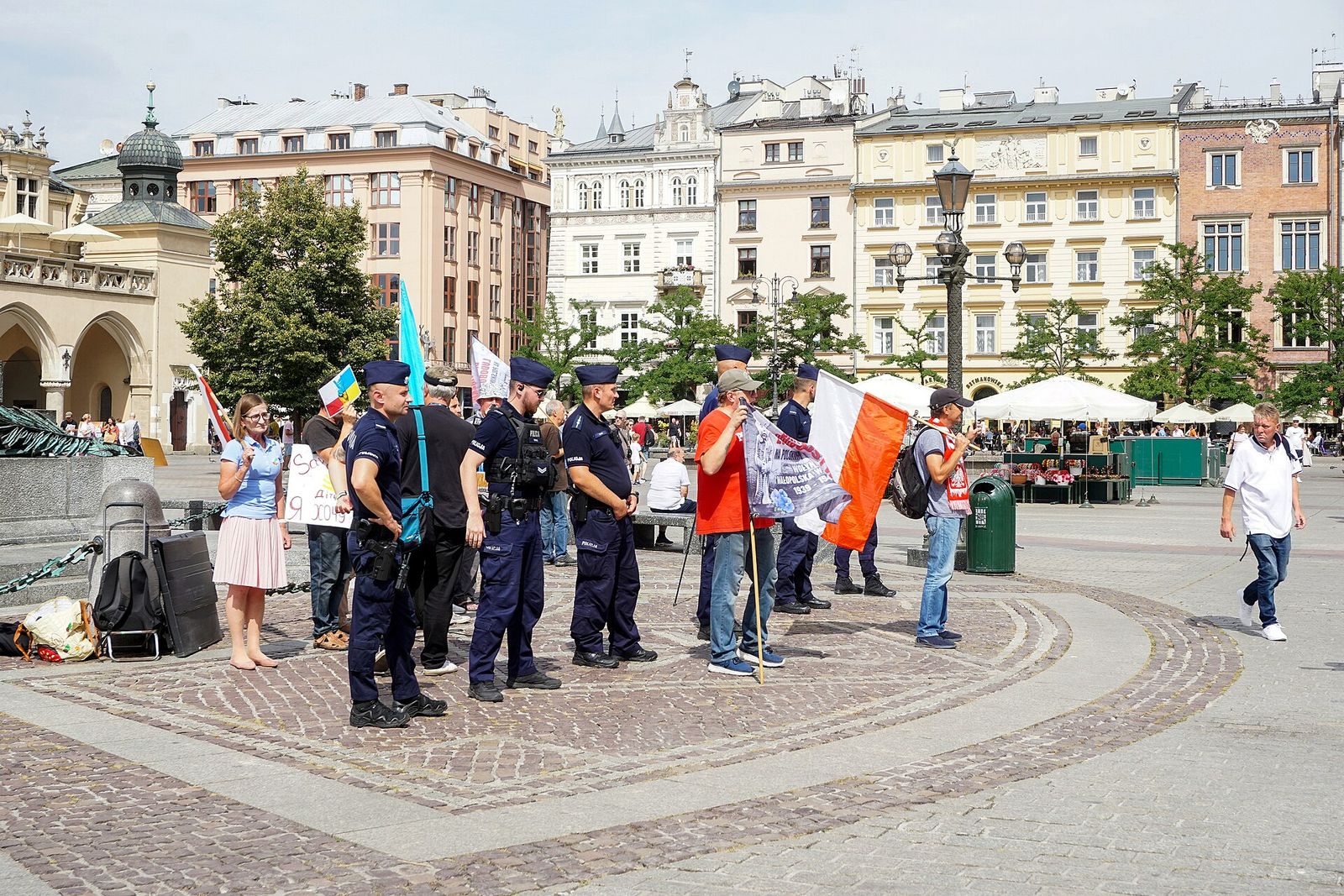The main market square in Krakow, Poland