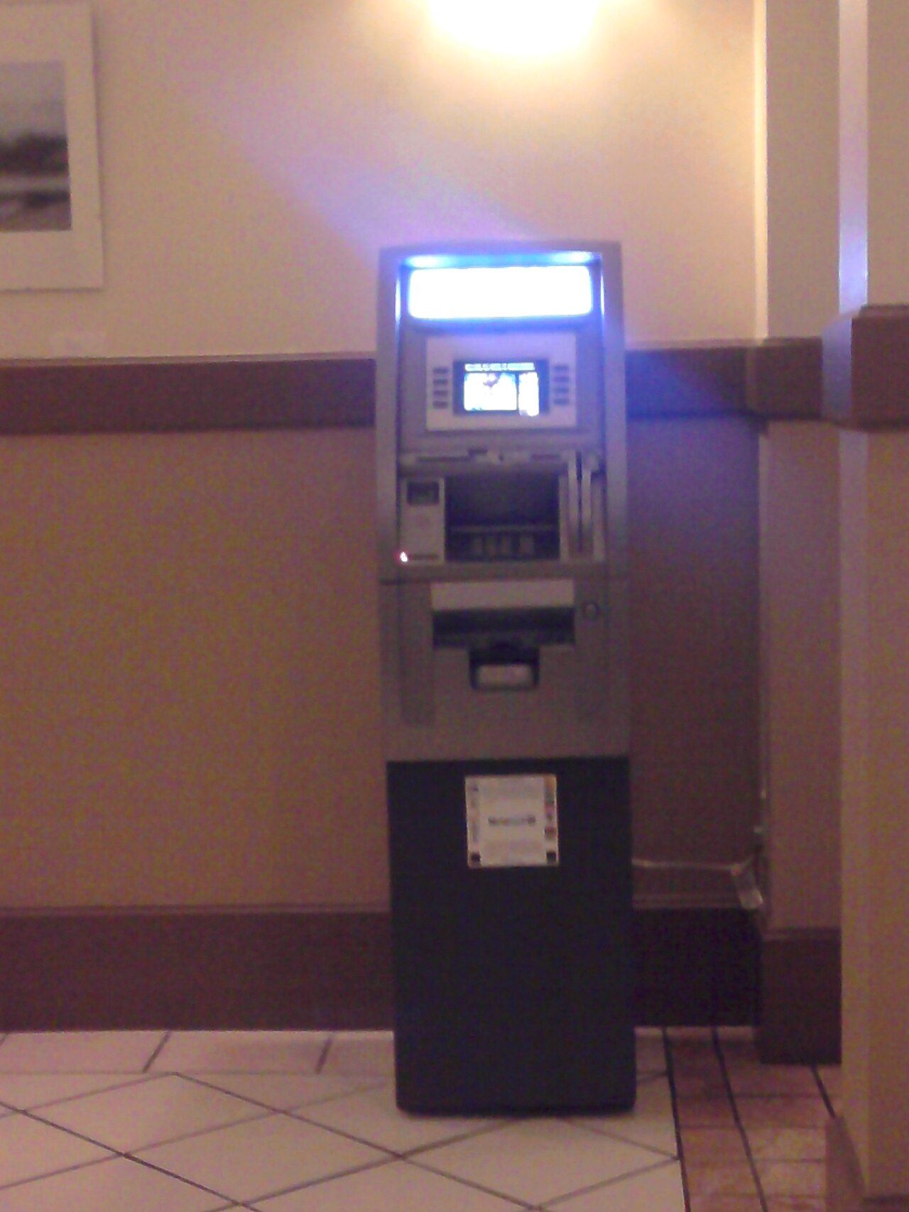 An automated teller machine used to withdraw local currency