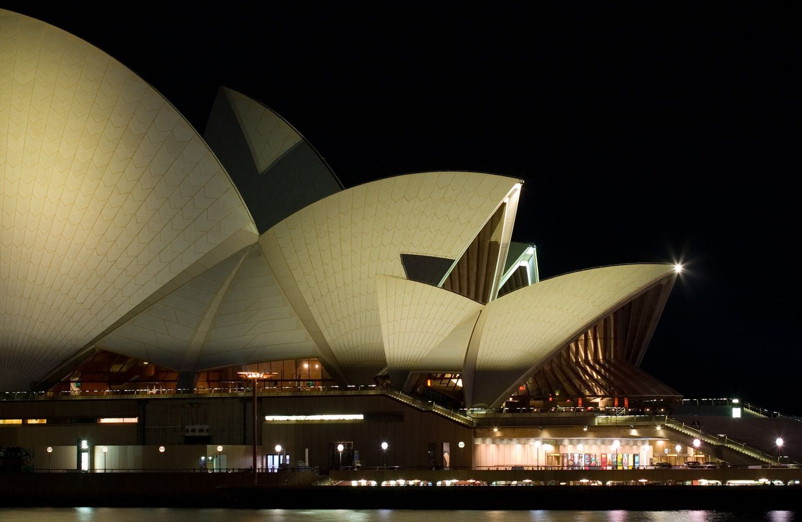 A close view of the shells of the Sydney Opera House