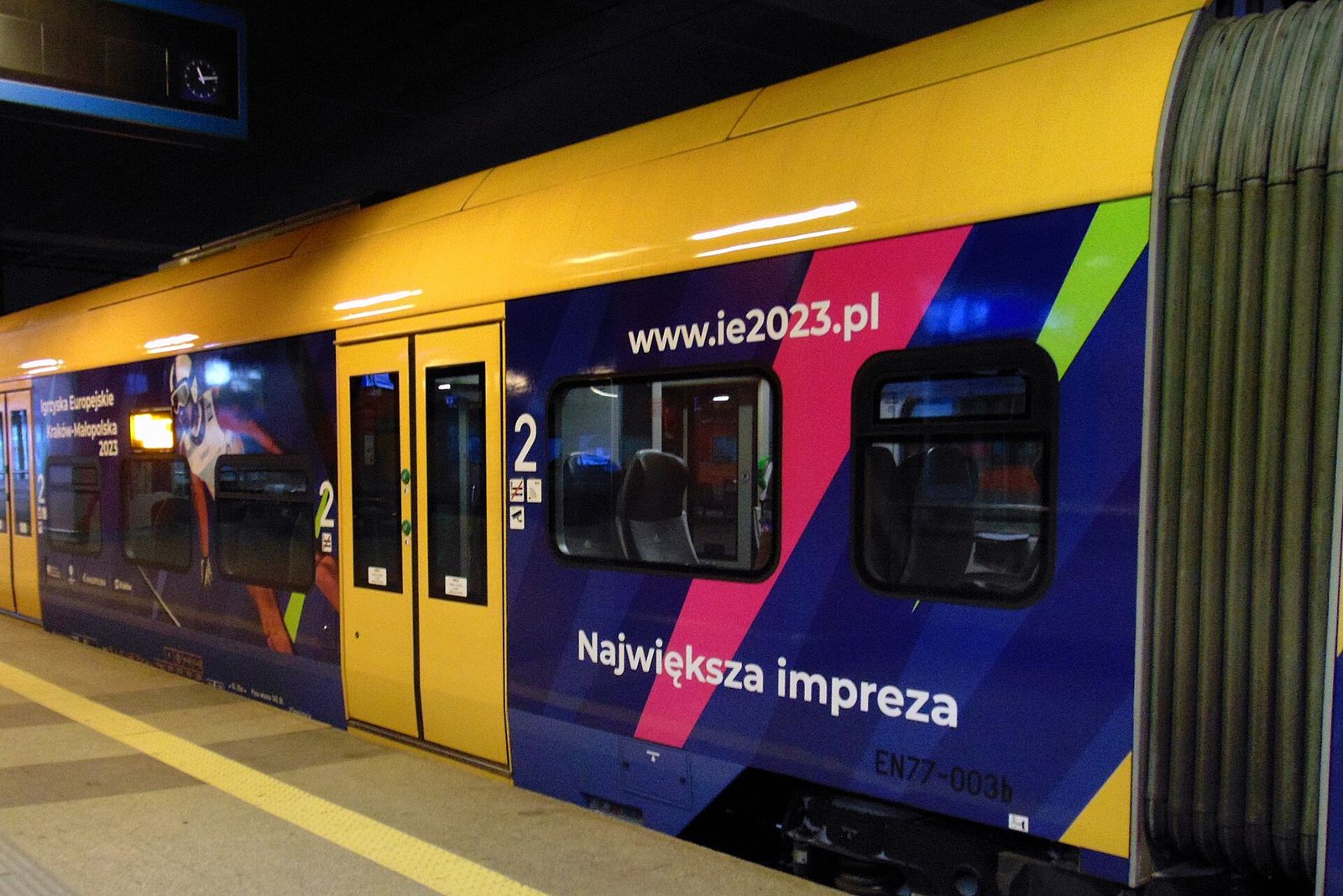 Platforms inside a European railway station
