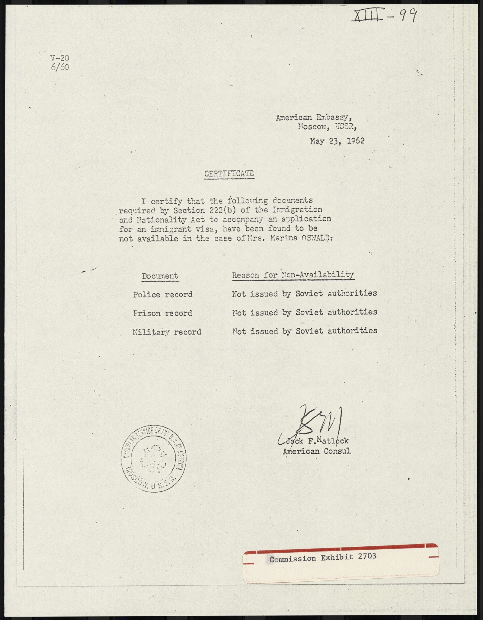 Visa application paperwork at a consulate