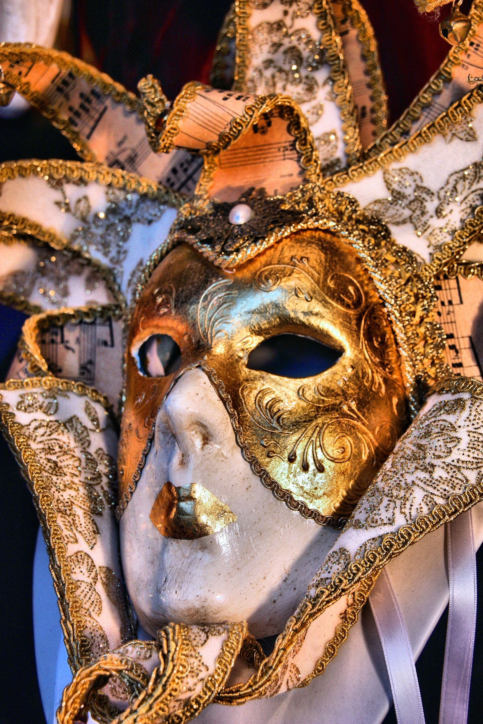 A masked costume at the Venice Carnival