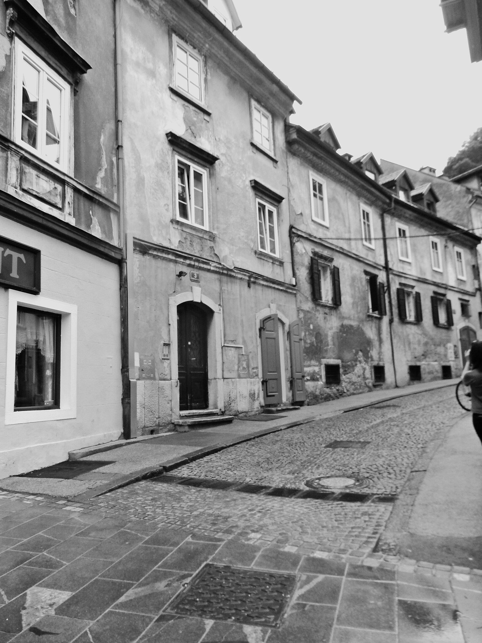 The riverside old town of Ljubljana, Slovenia
