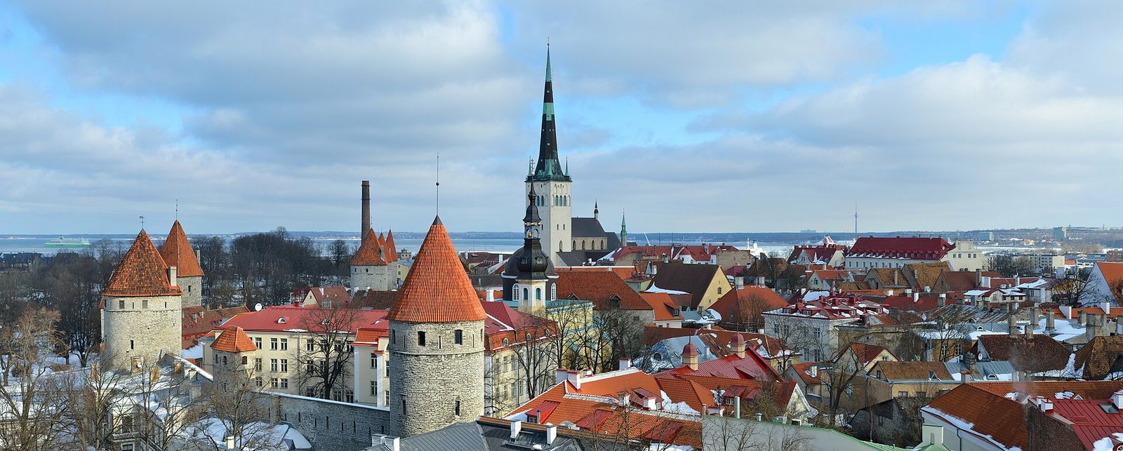 Medieval rooftops in the old town of Tallinn, Estonia